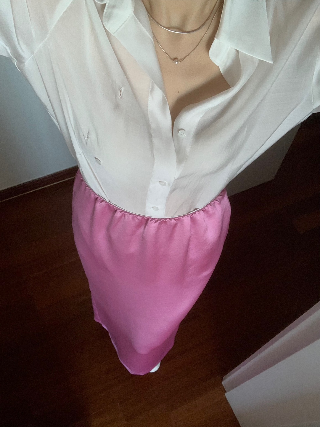 satin skirt-pink(25일pm10시까지)