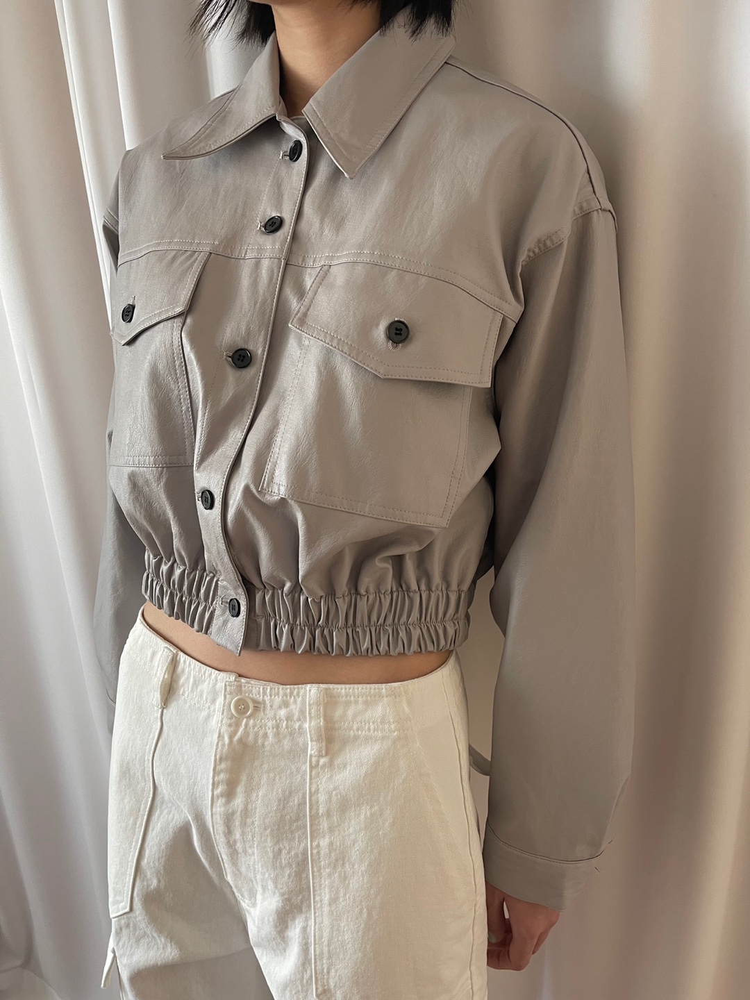 pocket short leather-grey(22일pm7시마감)