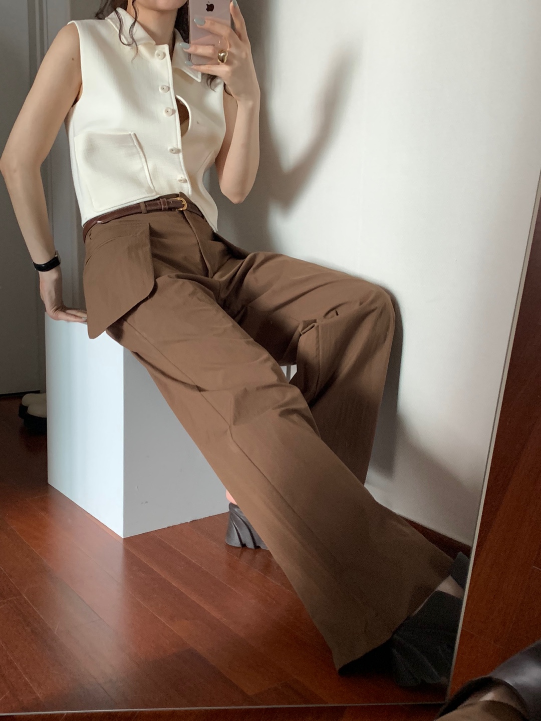 out pocket pants-brown(4일pm8마감)