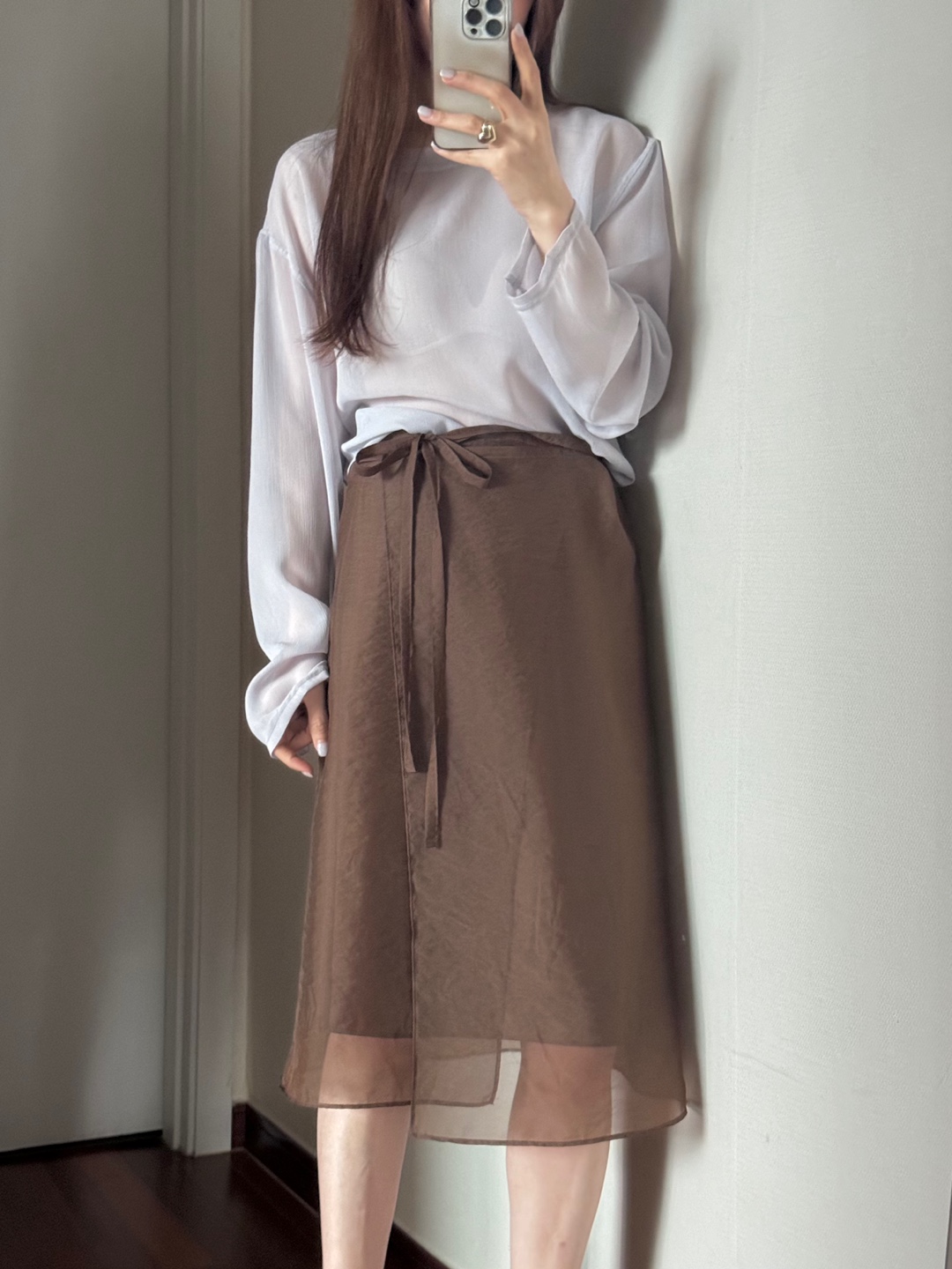 sha sha skirt-brown