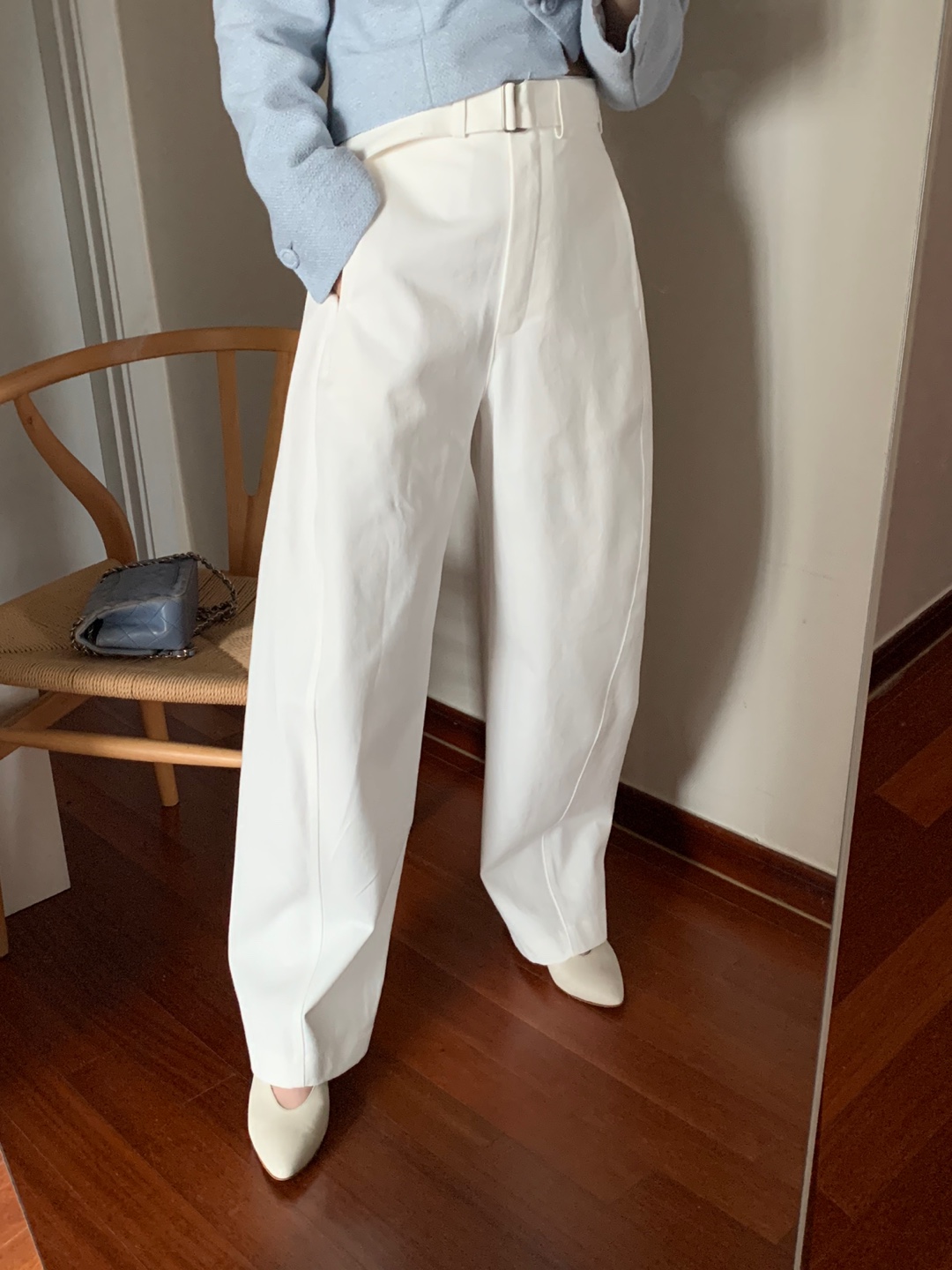 belted curved pants-ivory(22일pm7시마감)